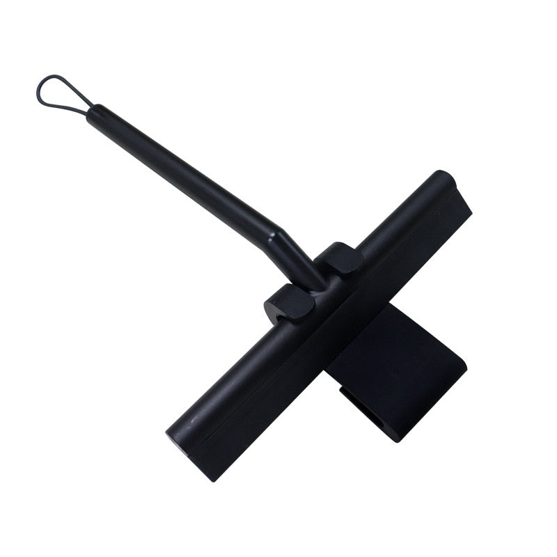 Premium Silicone Shower Squeegee & Holder — Streak-Free Bathroom Glass, Shower Doors & Mirrors | Rust-Free Wall Mount